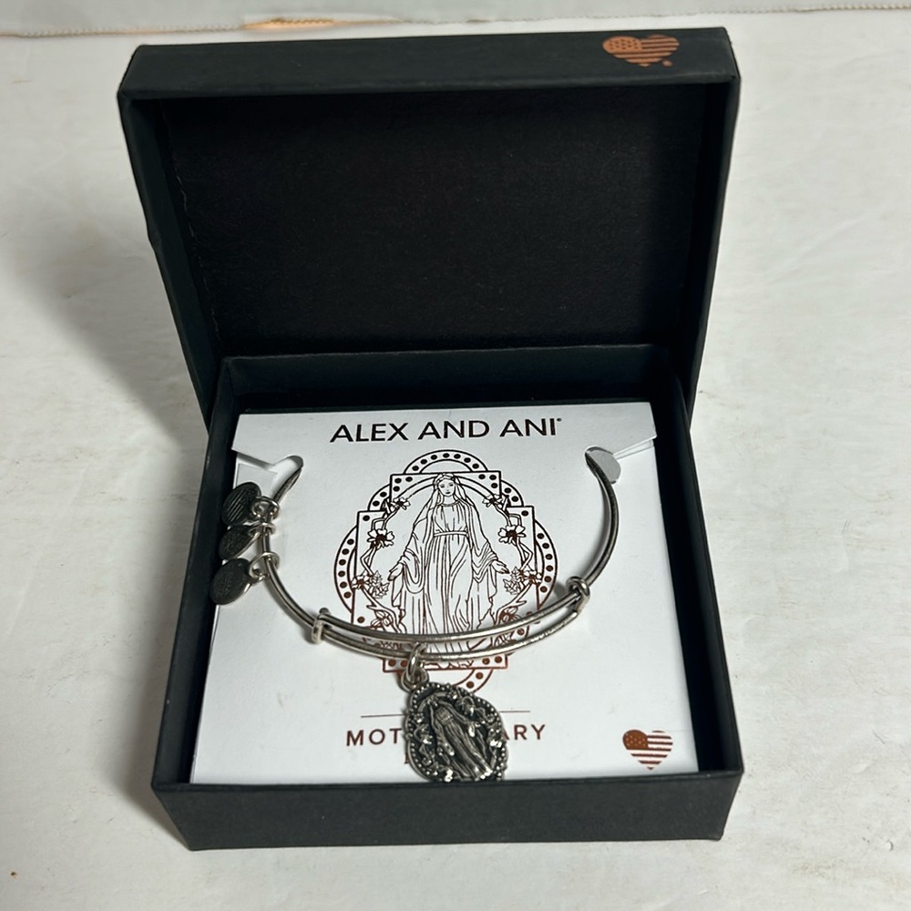 Alex and Ani Mother Mary Miracle charm bangle, New